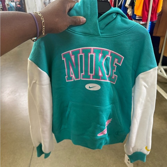 Nike Other - Nike girls Turquoise and White Hoodie new with tag